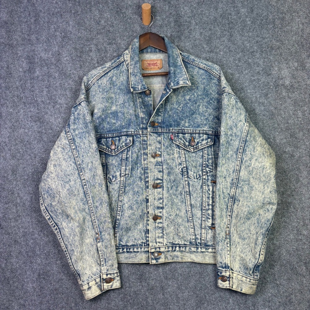 Levis Trucker Jacket Mens XL Blue Acid Wash 70507 0219 Vintage 90s Made in USA